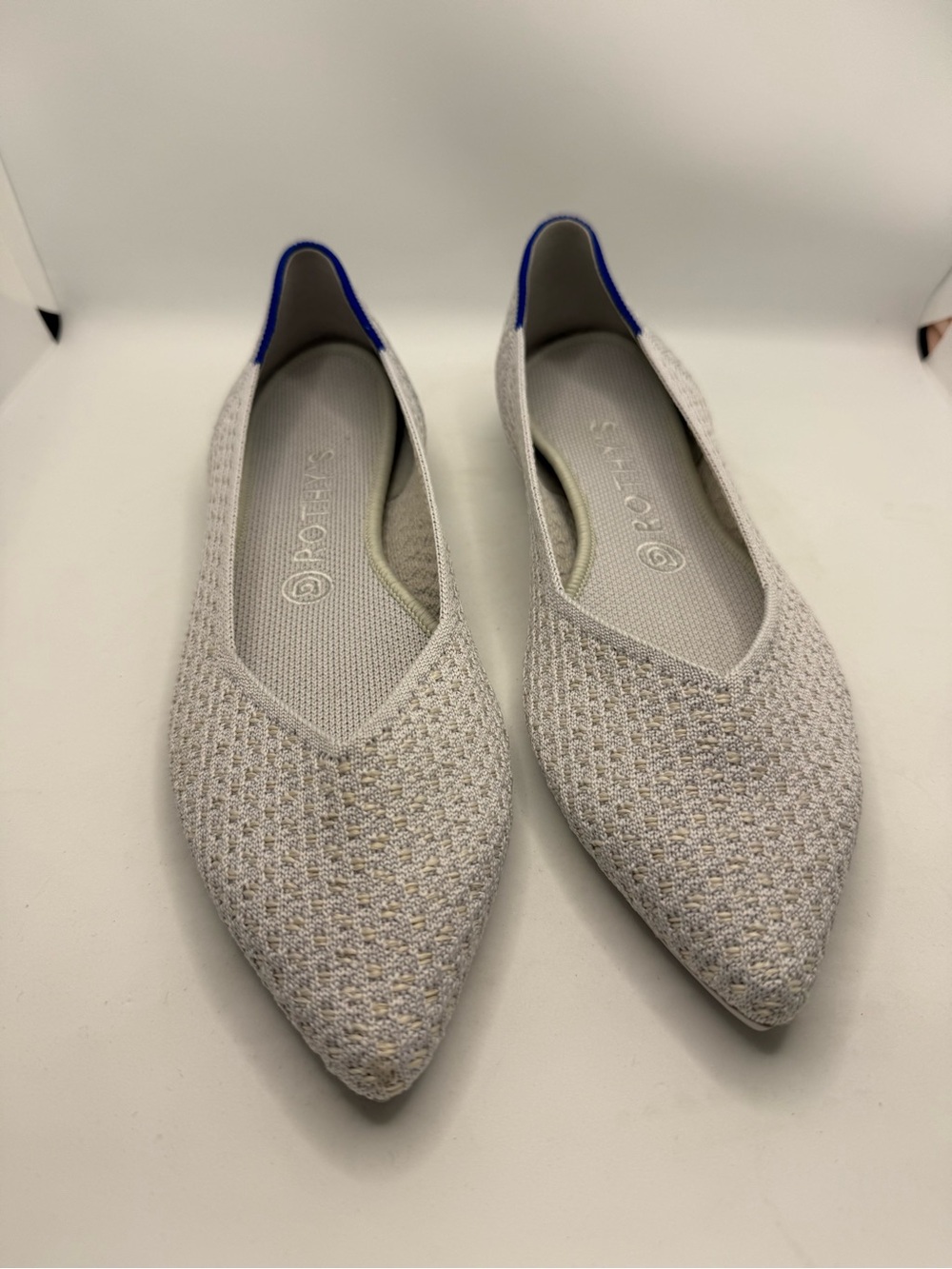 Rothy's Retired The Point Flats in
Salt Honeycomb size 9.5